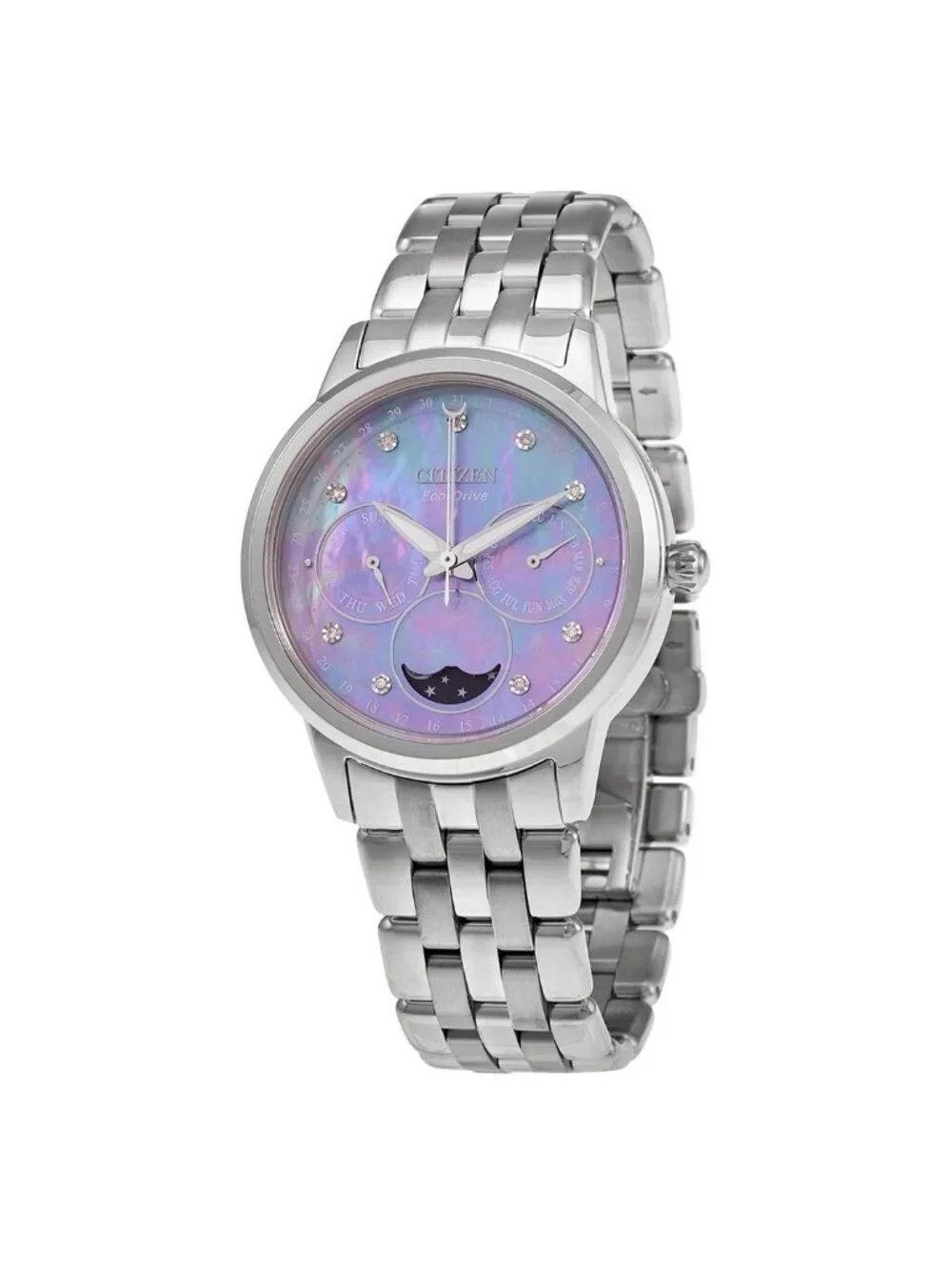 NWT Citizen Calendrier Eco-Drive Chronograph Diamond Ladies Watch